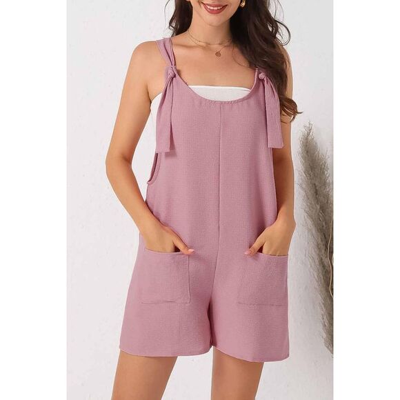 Azura Exchange  Textured Romper with Adjustable Straps - Picture 8 of 8